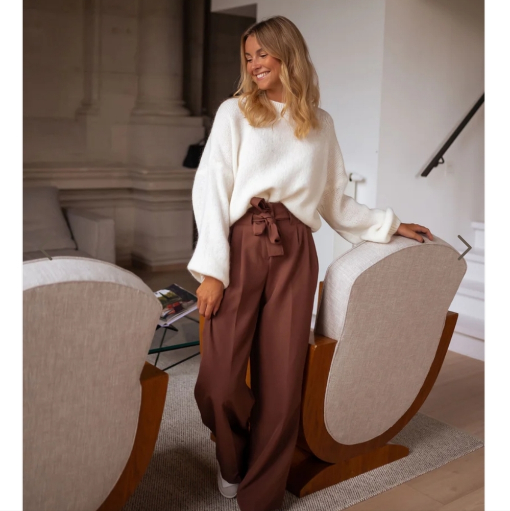 Wide leg chocolate kalie pants